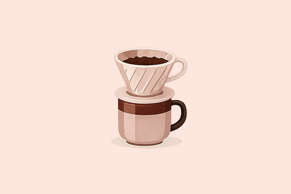 V60 pour over coffee brewing method