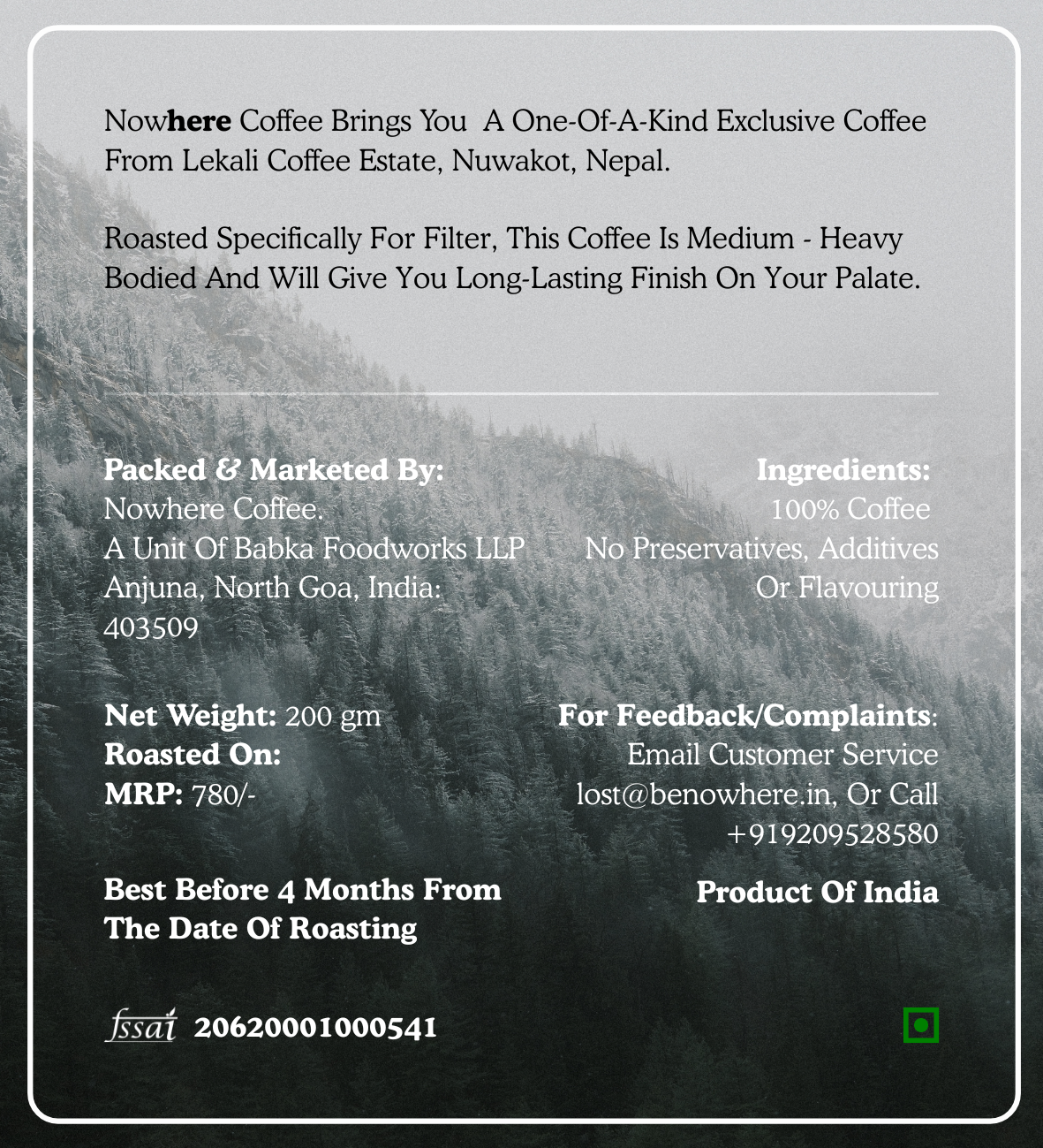 Lekali Coffee Estate, Nepal
