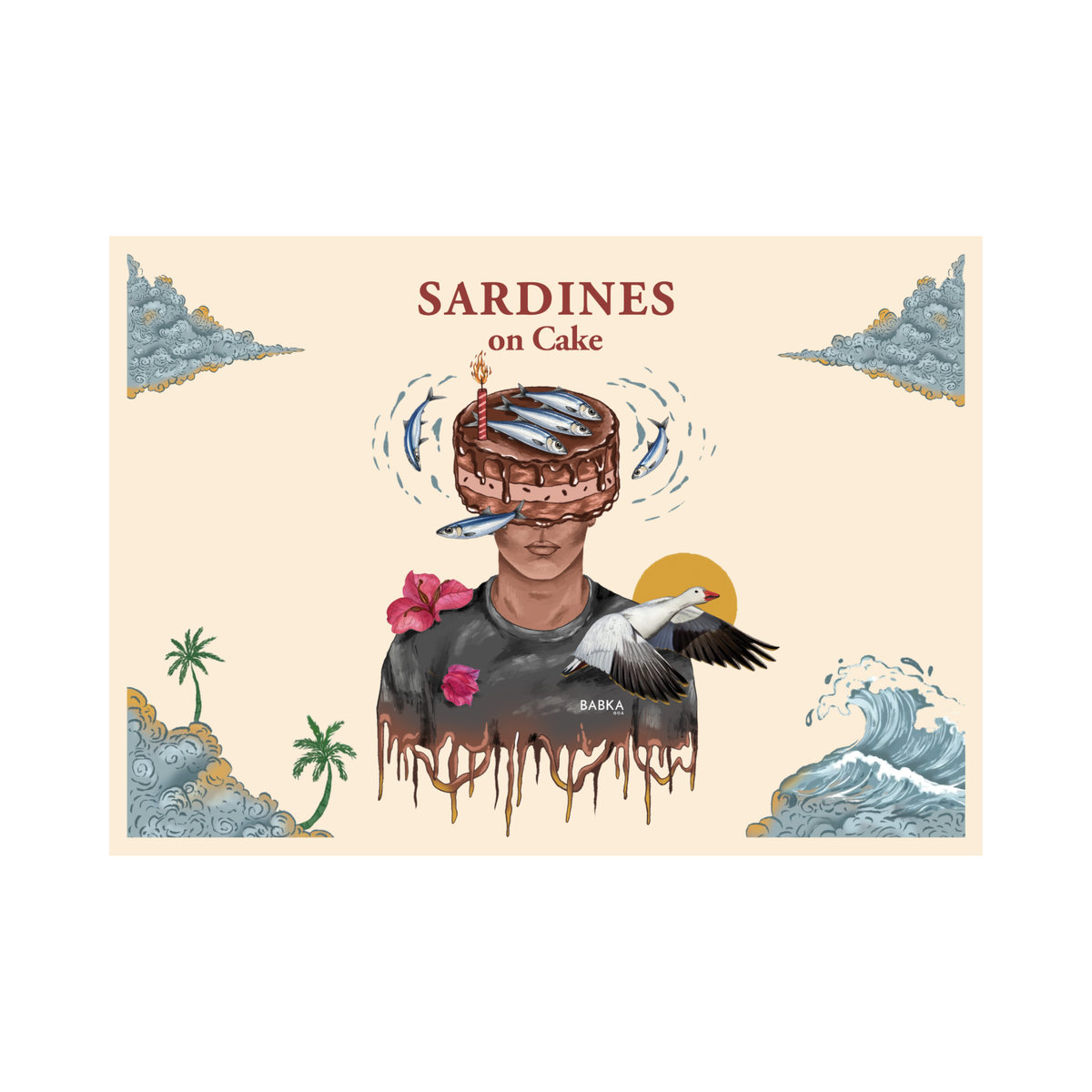 Sardines on Cake Postcard